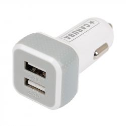 Caruba Duo USB Auto Lader 4.8 amp Wit