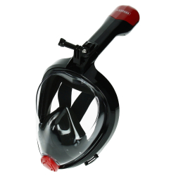 Caruba Full Face Snorkel Masker Swift - Vouwbaar + Action Cam Mount (Zwart - S/M)