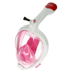 Caruba Full Face Snorkel Masker Swift - Vouwbaar + Action Cam Mount (Roze - L/XL)