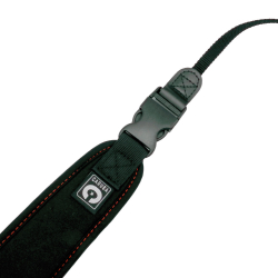 Caruba Camera Neckstrap - Comfort + Quick release (Zwart + Rood)