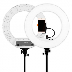 Caruba Vlogger 18 Zoll rund LED-Set PRO mit Tasche - Weiss