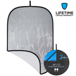 Westcott Illuminator Collapsible 2-in-1 Silver/White Bounce Reflector (121.9 x 182.8cm)