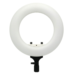 Caruba Vlogger 12 Zoll rund LED, Set mit Tasche - Weiss