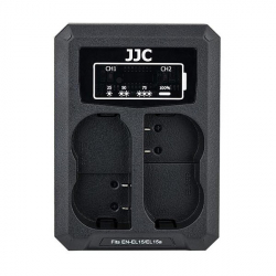 JJC Nikon DCH-ENEL15  USB Dual Battery Charger (voor Nikon ENEL15 accu)