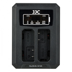 JJC Nikon DCH-ENEL14A USB Dual BatteryCharger (voorNikon EN-EL14/EN-EL14A)