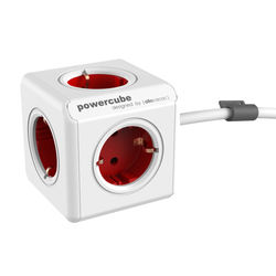Allocacoc PowerCube Extended Rood 3m Kabel