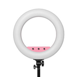 Caruba Vlogger 18 Zoll RGB LED, Set mit Tasche - Pink