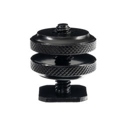Caruba Hot Shoe Adapter - Universal Hot Shoe -> 1/4" Male Screw Thread (with Spacer) Black