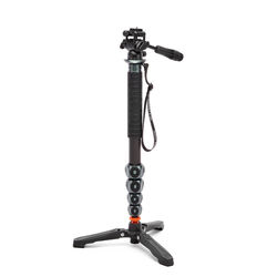 3 Legged Thing Legends Alana Monopod Metallic Slate Grey Kit w/DOCZ2 Foot Stabilizer & AH Trinity Darkness/Matte Black