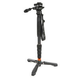 3 Legged Thing Punks Taylor 2.0 Monopod Kit w/DOCZ2 Foot Stabilizer & AH Trinity Darkness/Matte Black