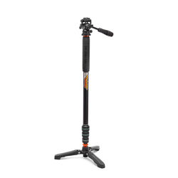 3 Legged Thing Punks Trent 2.0 Monopod Kit w/DOCZ2 Foot Stabilizer Blk w/Slate Grey-Copper
