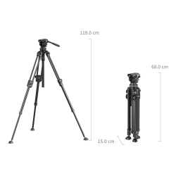 SmallRig Lightweight Video Carbon Fiber Tripod Kit AD-50 Pro 4420
