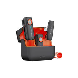 Hohem MIC-01 Wireless Lavalier Microphone, TYPE C (2TX+1RX+Charging Case) Black