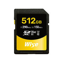 Wise 512GB SDXC UHS-II V60 Memory Card