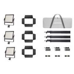 Godox LP400Bi K3 Black Litemons Bi-color LED Light Panel 3-light kit