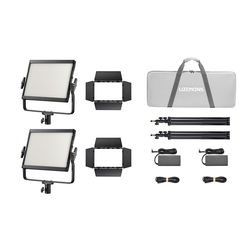Godox LP600Bi K2 Black Litemons Bi-color LED Light Panel 2-light kit