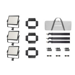 Godox LP600Bi K3 Black Litemons Bi-color LED Light Panel 3-light kit