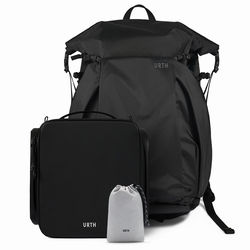 Urth Helios Outdoor Backpack 40L (Onyx) + Core Camera Cube M + Stratus Rain Cover