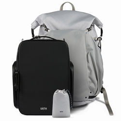 Urth Helios Outdoor Backpack 40L (Stone) + Core Camera Cube L + Stratus Rain Cover
